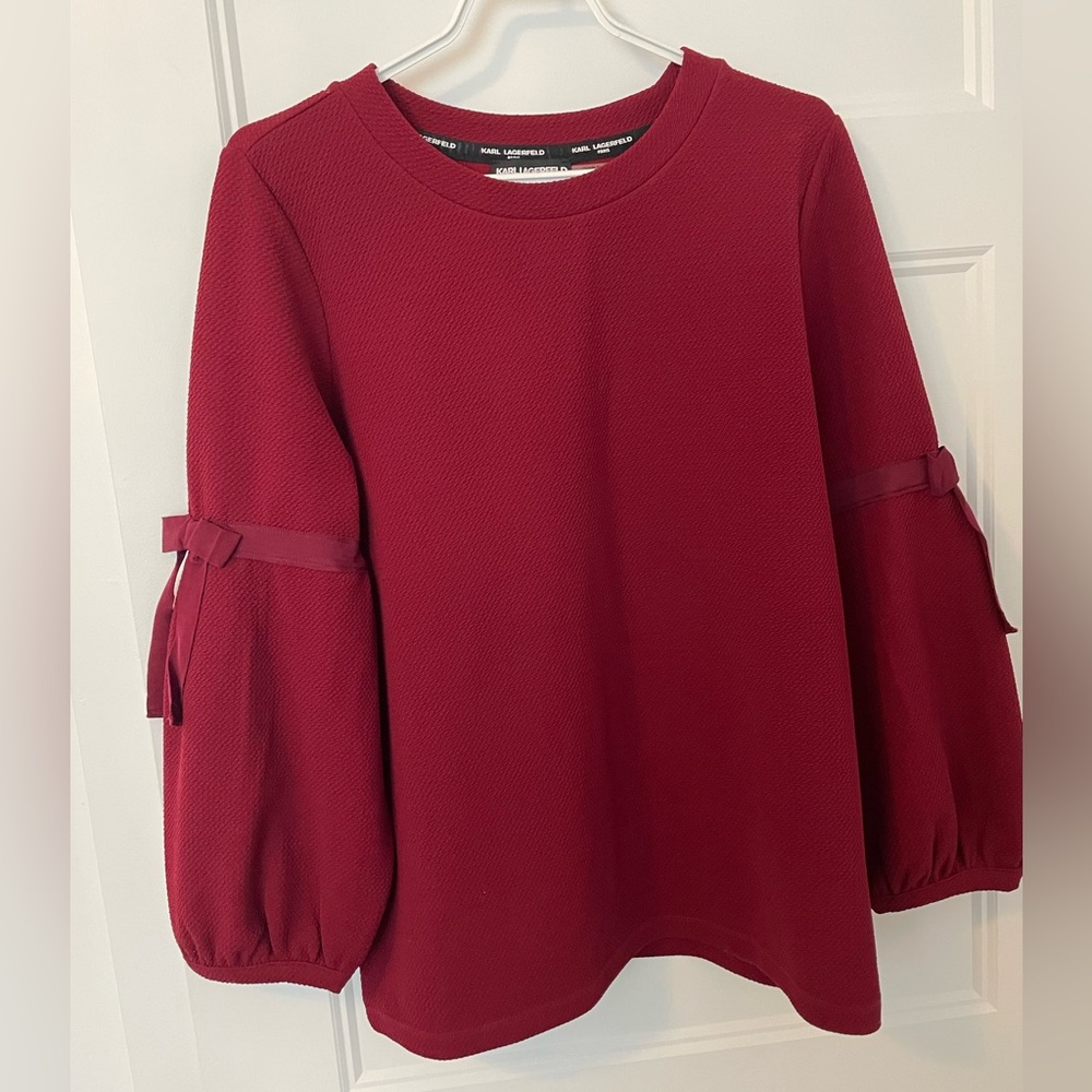 KARL LAGERFELD Wine Colored Top